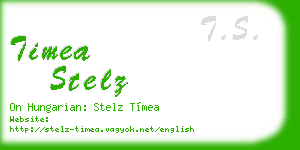timea stelz business card